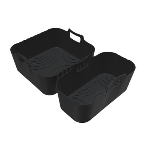 Silicon Air Fryer Liner | Air Fryer Silicon Basket | Abnehmbar Silikonluft Frittyer Austauschbares dünnes Blech Nicht-Stall-Sicherheitsfach-Blatt-Dampf-Kocheinsätze für Heimküche Außenpilze Snacks Auf von Generisch