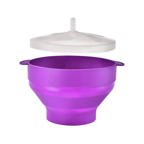 Silicon Popcorn Bowl Maker - wiederverwendbarer Mikrowellen -Popcorn -Behälter, Wärmesicherheit zusammenklappbarer Schüssel | Hot Air Popcorn Cooking Popper Gerät, Easy Grip Movie Night Snack Bowl mit Silicon Popcorn Bowl Maker - wiederverwendbarer Mikrowellen -Popcorn -Behälter, Wärmesicherheit zusammenklappbarer Schüssel | Hot Air Popcorn Cooking Popper Gerät, Easy Grip Movie Night Snack Bowl mit von Generisch