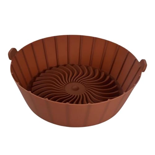 Silicone Air Fryer Basket Liners - 1x AirFryer Liners Reusable | Round Air Fryer Tray With Handle, Heat Resistant Easy Cleaning Non-Stick Silicone Baking Pans For Oven Microwave Oven Steamer von Generisch