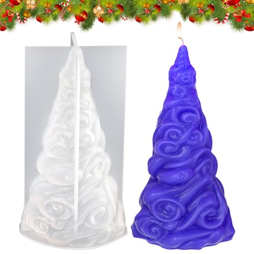 Silicone Kerzenform Weihnachtsbaum | 3D Weihnachtsbaum Silikon Kerze | Duftform Für Raum Schreibtisch Feiertage Büro Party von Generisch