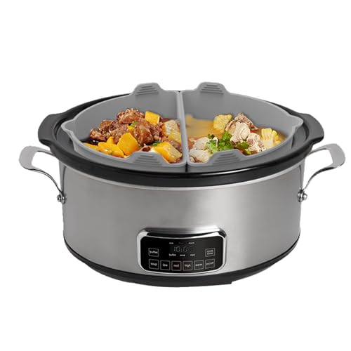 Silicone Slow Cooker Liner,Passt Für 5.5-7.5 Liter Ovalförmige Kochgeschirr,Wiederverwendbare Silikon Slow Cooker Trennwand | Für Familienfeiern Bankett Festliches Abendessen von Generisch