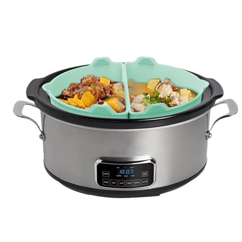 Silicone Slow Cooker Liner | Passt Für 5.5-7.5 Liter Ovalförmige Kochgeschirr,Wiederverwendbare Silikon Slow Cooker Trennwand,Für Suppe Tomate Huhn von Generisch