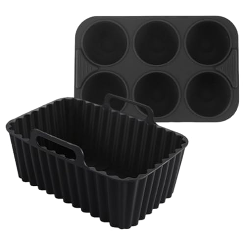 Silikon Airfryer Körbeinsätze,Silikon Backeinsatz Airfryer Ersatz - Küchenhelfer Zum Backen Braten Aufwärmen Von Wurst Reste von Generisch