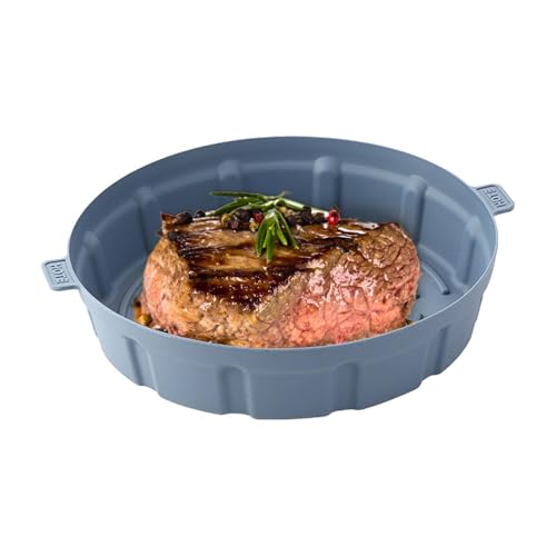 Silikon-Backblech für Luftfritteusen, wiederverwendbare runde Abdeckungen für Luftfritteuse - Antihaft-Backprodukte für Mikrowelle und Fritteuse von Generisch