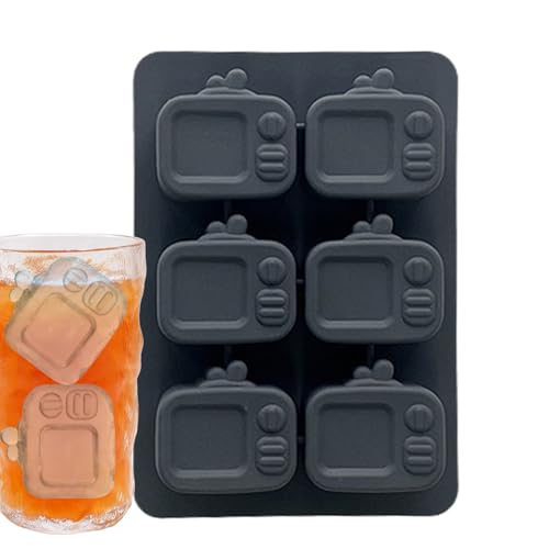 Silikon Eisform | Silikon Eiswürfelform Fernseher-Design | 6 Fächer Wiederwendbare Form Für Cocktails Whiskey Säfte Und Getränke Zubereitung Silikon Eisform | Silikon Eiswürfelform Fernseher-Design | 6 Fächer Wiederwendbare Form Für Cocktails Whiskey Säfte Und Getränke Zubereitung von Generisch