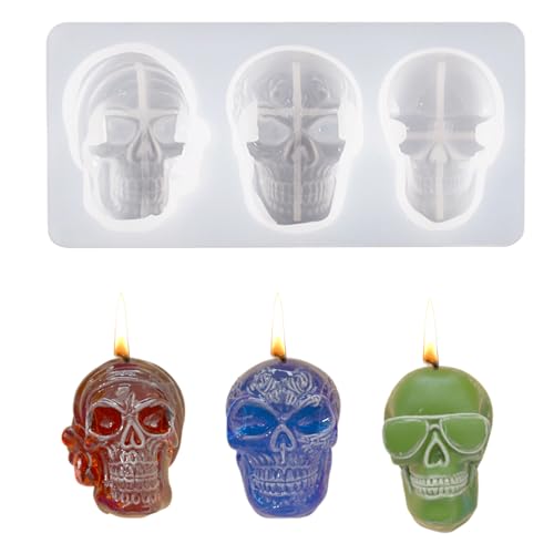 Silikonform Halloween-Skelett - 3D-Harzform | Für das störende Horror-Epoxidschmelzen | Handwerksform mit detailliertem Design für die Produz von Generisch