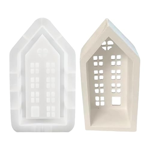 Silikonform Schloss | Antihaft-Hausgips zum Gießen | Silikonharzform Epoxidharz Gießformen Haus Kerzen Formen für Handwerk Herstellung Dekoration von Generisch