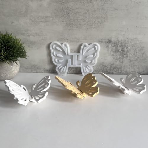 Silikonform Schmetterling, 6,1 * 4,33 Zoll, 3 D-Schmetterlingsform Zum Zusammensetzen, Schmetterlings-Spleißform, Silikonformen Für D-IY-Bastelarbeiten, Schmetterlings-Gipsornamente Für Frühling von Generisch