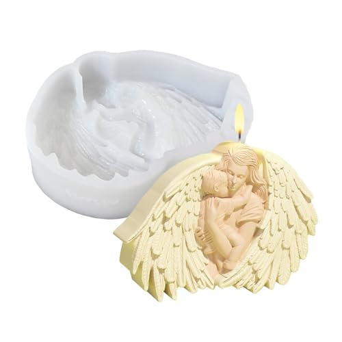 Silikonform für Kerzen – Form für Duftkerzen, dekorative Engel für Kunsthandwerk, Harz, Dekoration für Haus und Tisch von Generisch