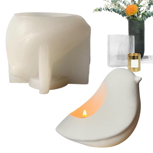 Silikonform für Kerzenständer – Silikonform für Vogelform, Kerzenglas – künstlerisches Statuen-Bastelwerkzeug, wiederverwendbare Lösung für Anfänger, Profis, Heimstudio, praktischer Spaß von Generisch