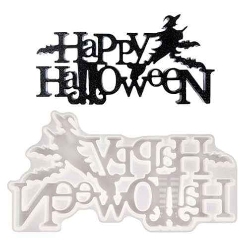 Silikonformen Gießformen Halloween, Happy Halloween Türschild Giessformen Silikon, Hängend Schild Basteln Gießform Tisch Fenster Haustür Deko Silikonformen Gießformen Halloween, Happy Halloween Türschild Giessformen Silikon, Hängend Schild Basteln Gießform Tisch Fenster Haustür Deko von Generisch