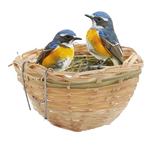 Sittich Nistkasten - Handgewebtes Vogelkäfig Nest,Haustierzubehör Zum Schlafen Eierlegen Bruten Für Voliere Baum Garten & Terrasse Winter Natur Sittich Nistkasten - Handgewebtes Vogelkäfig Nest,Haustierzubehör Zum Schlafen Eierlegen Bruten Für Voliere Baum Garten & Terrasse Winter Natur von Generisch