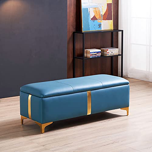 Sitzbank aus Kunstleder mit Hebebügel, multifunktionale Spielzeugtruhe und Fußstütze für Schlafzimmer, Wohnzimmer und Bettende von Generisch