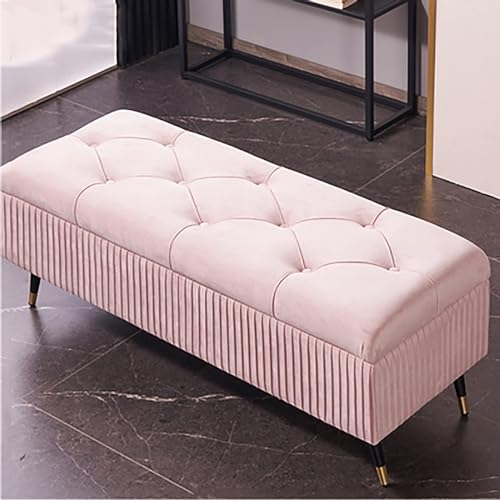 Sitzbank aus Samt, luxuriöse Polsterbank für Schlafzimmer oder Eingangsbereich, moderne Möbel mit verstecktem Stauraum von Generisch