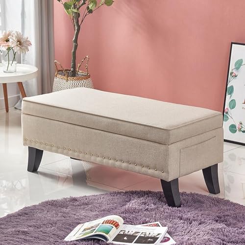 Sitzbank mit Stauraum, Ottomane mit Aufzug, multifunktionale Fußstütze und Schuhaufbewahrung, platzsparende Lösung für Wohnzimmer, Schlafzimmer und Eingangsbereich von Generisch