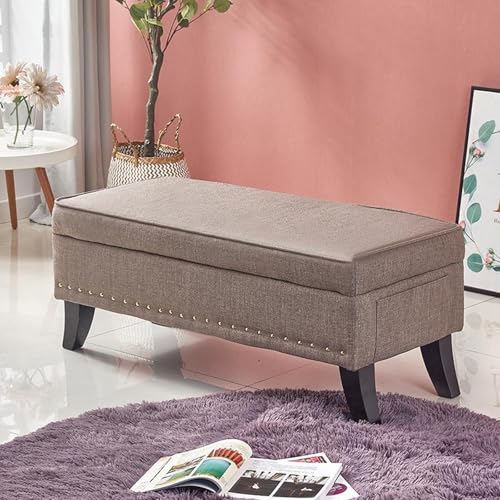 Sitzbank mit Stauraum, Ottomane mit Aufzug, multifunktionale Fußstütze und Schuhaufbewahrung, platzsparende Lösung für Wohnzimmer, Schlafzimmer und Eingangsbereich von Generisch