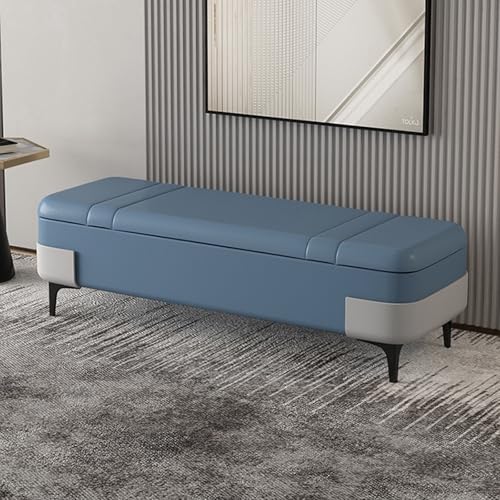 Sitzbank mit Stauraum, PU-Leder, Polsterhocker mit großem Stauraum, ideal für Wohnzimmer, Eingangsbereich und Schlafzimmer von Generisch