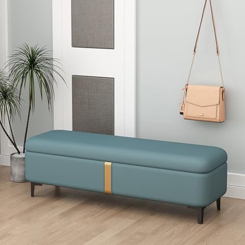 Sitzbank mit Stauraum, Polsterbank mit großem Stauraum, Kunstleder gepolstert für Schlafzimmer, Wohnzimmer, Eingangsbereich, Flur von Generisch