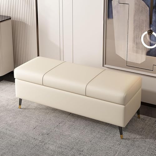 Sitzbank mit Stauraum und Polsterdesign für Schlafzimmer und Wohnzimmereingang, Holzhocker mit Stauraum Sitzbank mit Stauraum und Polsterdesign für Schlafzimmer und Wohnzimmereingang, Holzhocker mit Stauraum von Generisch