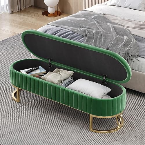 Sitzbank mit goldfarbenem Sockel, modern, gepolstert, für Schlafzimmer und Wohnzimmer, stilvolle Fußstütze und Eingangsbereich, bequeme und funktionale Heimdekoration von Generisch