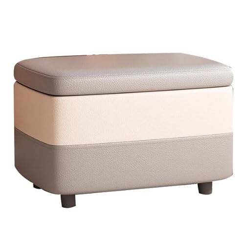 Sitzhocker mit Stauraum, stabile 90 kg Kapazität, platzsparende Lösung für Wohnzimmer, Schlafzimmer und Eingangsbereich von Generisch