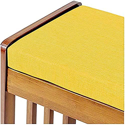 Sitzkissen für Gartenbank, 160 x 35 cm, 2-/3-Sitzer, weiche Sitzmatte für Terrasse, Schaukelstuhl, Innen- und Außenbereich, bequemes gelbes Kissen zur Entspannung von Generisch