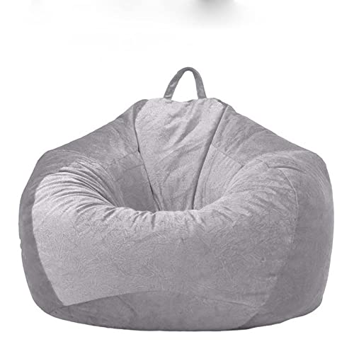 Sitzsack-Bezug, ohne Füllstoff, für Erwachsene und Jugendliche, für drinnen und draußen, 100 x 120 cm, bequeme Sitzlösung, Hellgrau Sitzsack-Bezug, ohne Füllstoff, für Erwachsene und Jugendliche, für drinnen und draußen, 100 x 120 cm, bequeme Sitzlösung, Hellgrau von Generisch