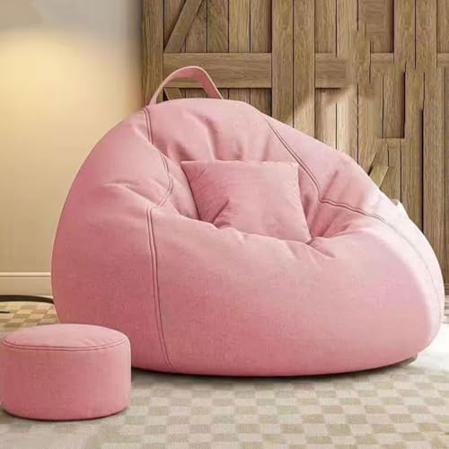 Sitzsack Sessel - Großer Outdoor Sitzsack mit Füllung, Indoor/Outdoor Bodenstuhl, Gartensitz, Inklusive Kissen und Fußhocker Sitzsack Sessel - Großer Outdoor Sitzsack mit Füllung, Indoor/Outdoor Bodenstuhl, Gartensitz, Inklusive Kissen und Fußhocker von Generisch