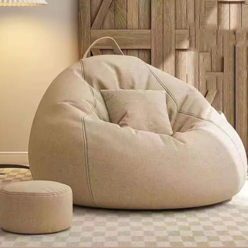 Sitzsack Sessel - Großer Outdoor Sitzsack mit Füllung, Indoor/Outdoor Bodenstuhl, Gartensitz, Inklusive Kissen und Fußhocker Sitzsack Sessel - Großer Outdoor Sitzsack mit Füllung, Indoor/Outdoor Bodenstuhl, Gartensitz, Inklusive Kissen und Fußhocker von Generisch