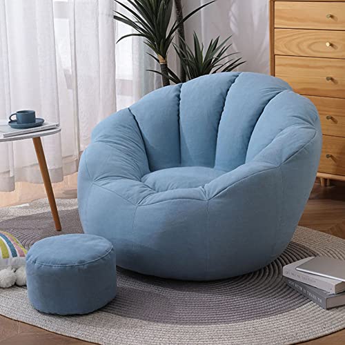 Sitzsack-Sessel für Erwachsene und Jugendliche, persönliche Größe, Liege zum Spielen, Lesen und Entspannen, bequemer Einzelsitzsack, Lounge-Sessel in Weiß und Grau von Generisch