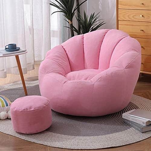 Sitzsack-Sessel für Erwachsene und Jugendliche, persönliche Größe, Liege zum Spielen, Lesen und Entspannen, bequemer Einzelsitzsack, Lounge-Sessel in Weiß und Grau von Generisch