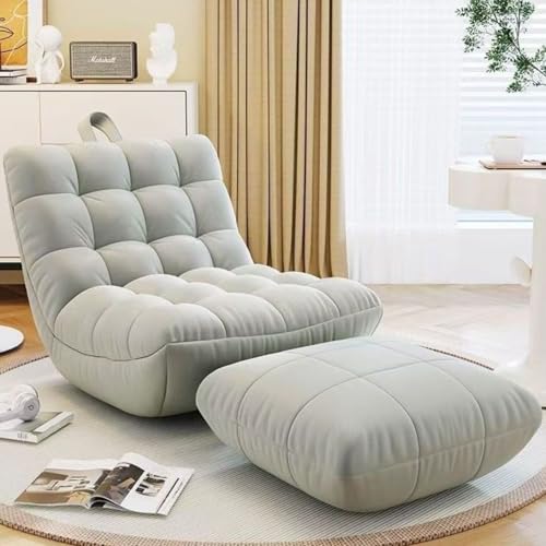 Sitzsack Stuhl für Erwachsene - Moderne Ledercouch mit Ottomane und Rückenstütze für Wohnzimmer, Schlafzimmer, Büro Sitzsack Stuhl für Erwachsene - Moderne Ledercouch mit Ottomane und Rückenstütze für Wohnzimmer, Schlafzimmer, Büro von Generisch