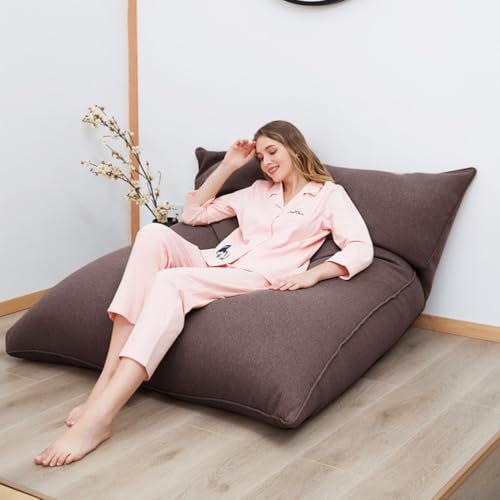 Sitzsack-Stuhlbezug, luxuriöser Sofabezug für Wohnzimmer, Schlafzimmer und Garten, Füllung nicht im Lieferumfang enthalten, Hellgrau Sitzsack-Stuhlbezug, luxuriöser Sofabezug für Wohnzimmer, Schlafzimmer und Garten, Füllung nicht im Lieferumfang enthalten, Hellgrau von Generisch