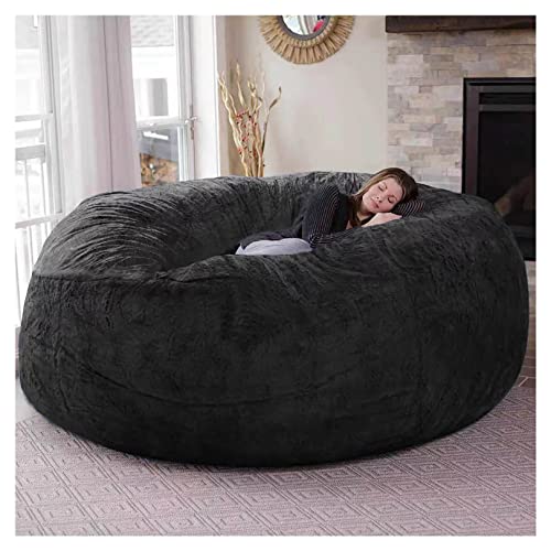 Sitzsack aus Pelz für Erwachsene, Wohnzimmermöbel, weicher flauschiger Kunstfell-Sitzsack (ohne Polsterung), faule Schlafcouch, leicht zu reinigen von Generisch