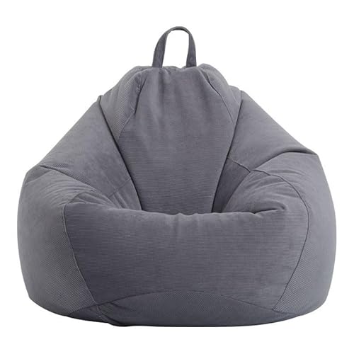 Sitzsack aus weichem Samt für Erwachsene, waschbares Bodenkissen, entspannender Sitzhocker, dunkelgrau, 70 cm x 80 cm, bequemer Sitz, gemütliche Lounge-Möbel von Generisch