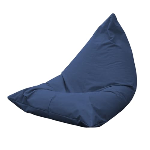 Sitzsack für den Außenbereich, mit Reißverschluss, für den Innenbereich, Lazy Lounger (ohne Füllung) für Erwachsene und Kinder, wasserdicht, Oxford-Sitzsack mit hoher Rückenlehne, Marineblau von Generisch