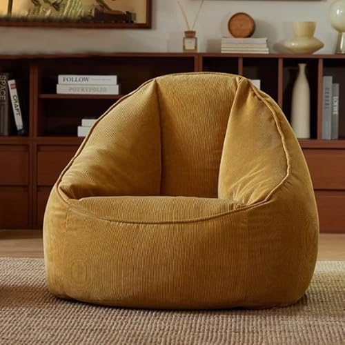 Sitzsackbezug aus Samt mit Sitzsack, gemütlich, nicht gefüllt, für Erwachsene und Kinder, perfekt für Wohnzimmer, Spielen, Lesen und Entspannung, Einzelgröße von Generisch