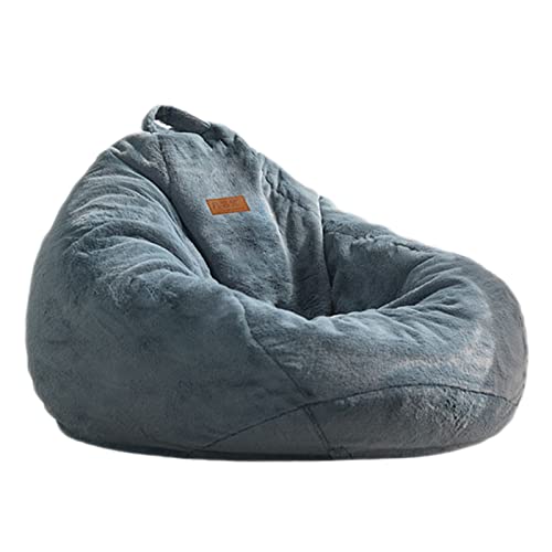 Sitzsackbezug aus weichem Kaninchenfell, groß, 120 x 120 cm, Premium-Sofakissen für Kinder, Jugendliche und Erwachsene, bequemes blaues Design, perfekt für Zuhause und Spielzimmer von Generisch