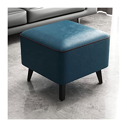 Sitzwürfel aus Leder Leder Fussbequemer Ottomane Quadratischer Fußhocker Für Wohnzimmer Und Schlafzimmer Gepolsterter Sitzpouf von Generisch