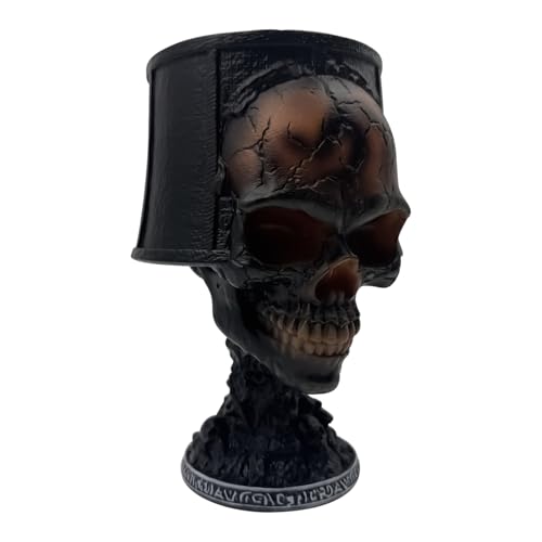 Skelett Lampe | Halloween Schädel Licht | Gotische USB Tischlampe Mit Totenkopf Harz | Deko Nachtlicht Für Schlafzimmer Schreibtisch Party Zimmer Wohnaccessoire Grusel Dekoartikel von Generisch