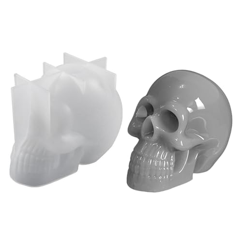 Skelettform Set - Realistisches Schädeldesign, Halloween Fondant Kit | Flexible Silikonstextur, Wiederverwendbares -Handwerksform, Kuchendekorationshandwerk, Süßigkeiten Backen Spaß, Partyharzkuns Skelettform Set - Realistisches Schädeldesign, Halloween Fondant Kit | Flexible Silikonstextur, Wiederverwendbares -Handwerksform, Kuchendekorationshandwerk, Süßigkeiten Backen Spaß, Partyharzkuns von Generisch