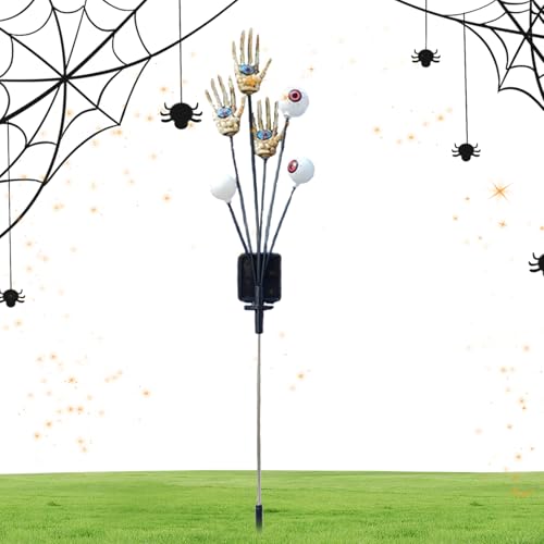 Skeletthandpfadlichter - 40 cm Garten Augapfel -Einsätze, ABS Solarlampen | wasserdichte Halloween -Dekoration im Freien, gruselige Graveyard -Terrassenpfad - für Partys und Spukhäuser von Generisch