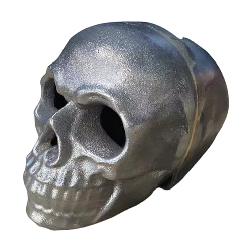 Skulls Fire Pit - Wiederverwendbare Schädelregister | Realistische Feuerfeste Brandgraben Zubehör | Befallene Feuersteine Für Lagerfeuer | Spooky Skull Log Für Firepit von Generisch