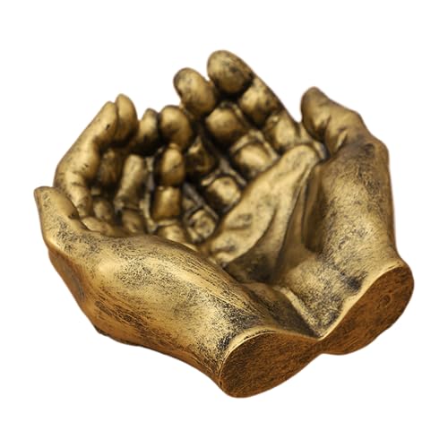 Skulpturschlüsselfach - 13x13cm Harz Doppelhandshaps Organizer | Tabletthandformstatue | Dekorative Schmuckschale | Tabletop Ornament für Schlüsselringe Schreibtisch Speicher Skulpturschlüsselfach - 13x13cm Harz Doppelhandshaps Organizer | Tabletthandformstatue | Dekorative Schmuckschale | Tabletop Ornament für Schlüsselringe Schreibtisch Speicher von Generisch
