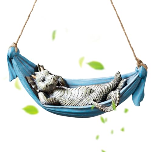 Sleeping Dragon Figur - Sleepy Dragon In Swing -Hängematte - Lustige Kreative Entzückende wasserdichte Harz Drachenkunstdekoration Für Zweig, Rasen, Terrasse Genießen Sie EIN Charmantes Ambiente Mit Sleeping Dragon Figur - Sleepy Dragon In Swing -Hängematte - Lustige Kreative Entzückende wasserdichte Harz Drachenkunstdekoration Für Zweig, Rasen, Terrasse Genießen Sie EIN Charmantes Ambiente Mit von Generisch