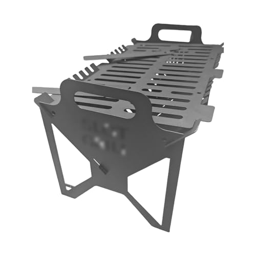 Slot Grills - Foldable Bbq Grill, Holzkohlegrill Klein Leicht Klappbar, Tragbarer Grill For Easy Storage Steel, Slot Rack Bbq FüR Partys, Reisen, Camping, Kochen Im von Generisch
