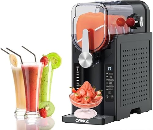 Slushie-Maschine für Zuhause, kein Eis nötig mit 6 voreingestellten Programmen, LED-Display, Auto-Clean, perfekt für Smoothies und Margaritas von Generisch