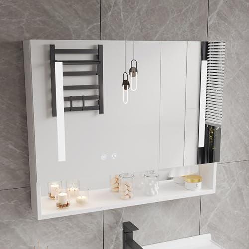 Smart-LED-Medizinschrank mit Anti-Beschlag-Spiegel, Touch-Schalter und integriertem Haartrockner-Halter – perfekt für die Organisation und Bequemlichkeit des Badezimmers Smart-LED-Medizinschrank mit Anti-Beschlag-Spiegel, Touch-Schalter und integriertem Haartrockner-Halter – perfekt für die Organisation und Bequemlichkeit des Badezimmers von Generisch