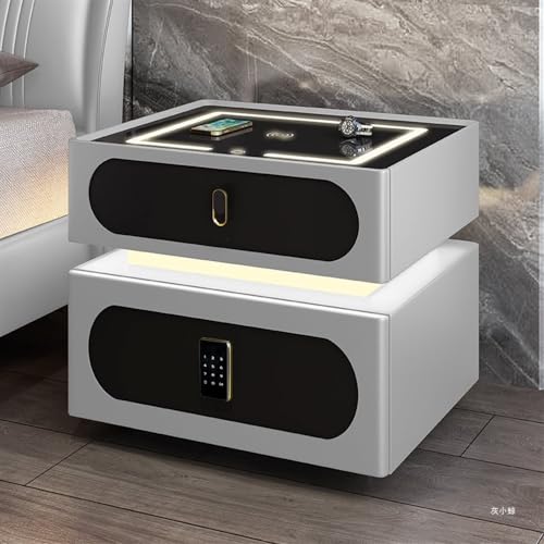 Smart Nachttisch mit elektronischem Schloss, moderner kreativer Nachttisch mit 2 Schubladen für Schlafzimmer, Wohnzimmer und Arbeitszimmer Smart Nachttisch mit elektronischem Schloss, moderner kreativer Nachttisch mit 2 Schubladen für Schlafzimmer, Wohnzimmer und Arbeitszimmer von Generisch