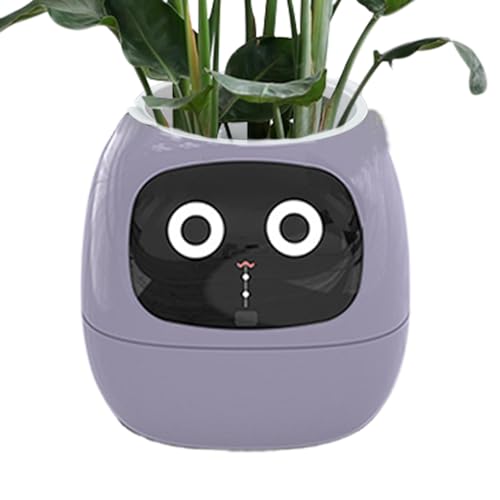 Smart Planter, Smart Flower Pot, USB Rechargeble Intelligent Planter, Plant Robot, Make Raising Plants Easy And Fun, Smart Pet Planter, Adorable Plant Companion With Rich Gesture Interaction, von Generisch
